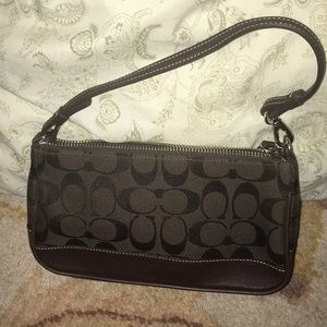 Brown Signature Coach Mini Bag/Purse